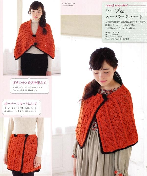 手工編織DIY:手工編織的帽子和披肩,看著很溫暖,針法也簡單