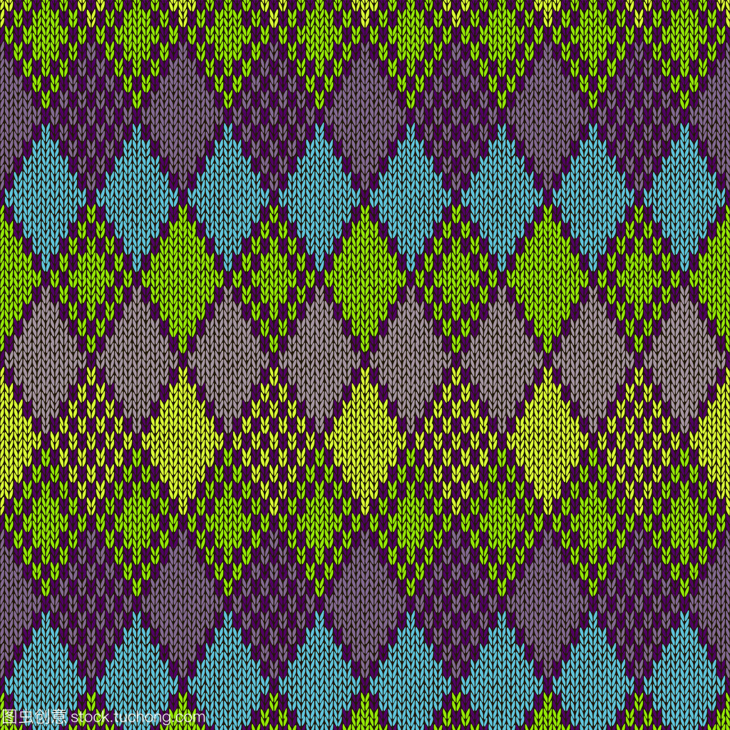 民族風格無縫針織的圖案