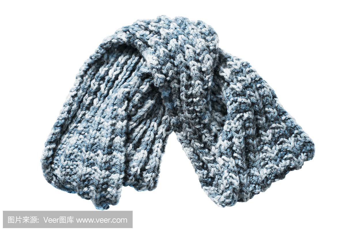 藍色的圍巾孤立